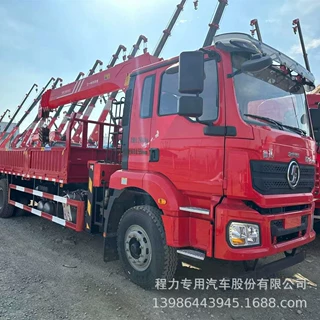 出口外贸陕汽德龙新M3000后八轮三一12吨随车吊 可配14吨16吨吊机
