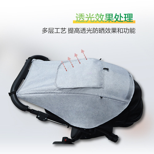 Factory direct sales high view stroller awning accessories anti-UV sunscreen two-way car light blocking
