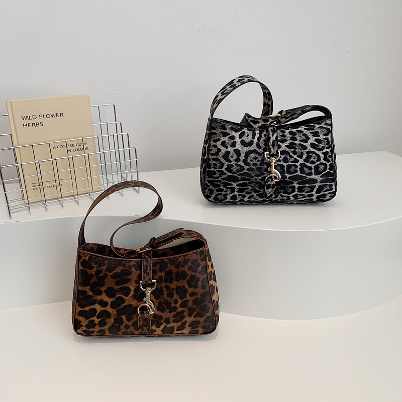 Gran capacidad de moda casual estampado leopardo diseño de personalidad textura 2024 nuevo brazo bolso de hombro de mujer