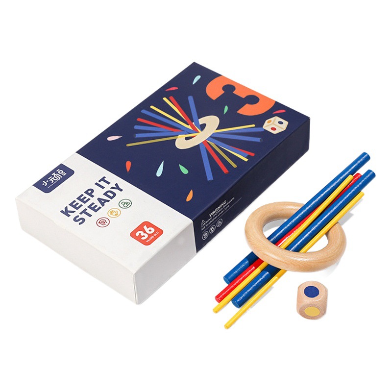 Educativo para niños entre padres e hijos juego interactivo palo de madera bombeo música equilibrio bloque de construcción juguete al por mayor