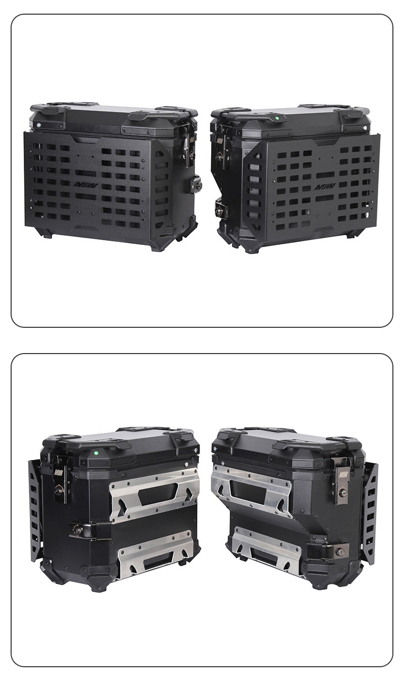 Wholesale Scooter Side Box Electric Vehicle Trunk 38L Right-Side Multifunctional Armored Motorcycle Aluminum Alloy Tail Box