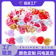 批发美睫心形戒指杯 100/包睫毛胶水托盘 嫁接睫毛开花杯纹绣工具