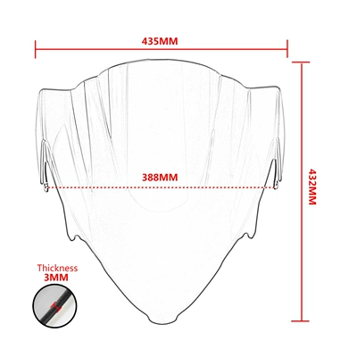 modified front windshield – Motorcycle front windshield
