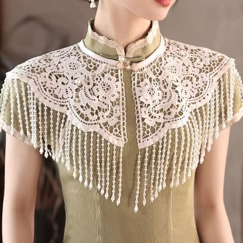 2026 New Style Beaded Chinese Style Cloud Shoulder Shawl - Buy Now, Pearl Cloud Shoulder, Lace Shawl - Factory Direct Shipping Wholesale