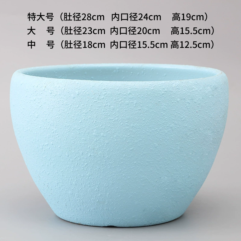 Большой напольный керамический горшок для цветов в ретро-стиле, для суккулентов, орхидей и зеленых растений, очень большого диаметра