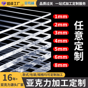 Xiamen Transparent Acrylic Plate High Transparent Plexiglass Plate 1-2-3-5mm Acrylic Plate Processing Uv Printing