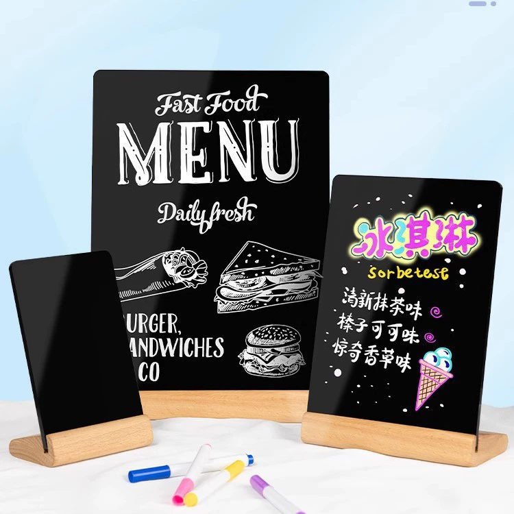 Волшебное меню, светящийся ночной рынок, прайс-лист на еду, стираемая флуоресцентная реклама, рукописная доска, деловой знак.