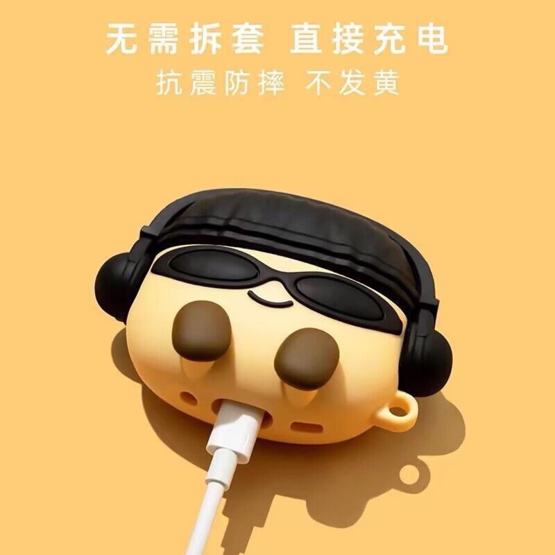 Sunglasses potato for airpods4 apple bluetooth headphone case pro2 3 generation cute silicone creative protective case Sunglasses potato for airpods4 apple bluetooth headphone case pro2 3 generation cute silicone creative protective case