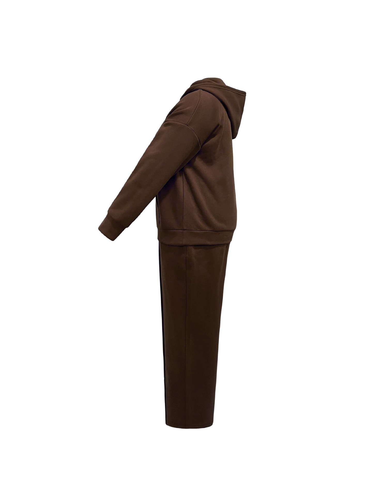 Women's Autumn Winter Hooded Sweatshirt And Straight Leg Pants Set Plus Size Clothing Popular_ecoleips.com
