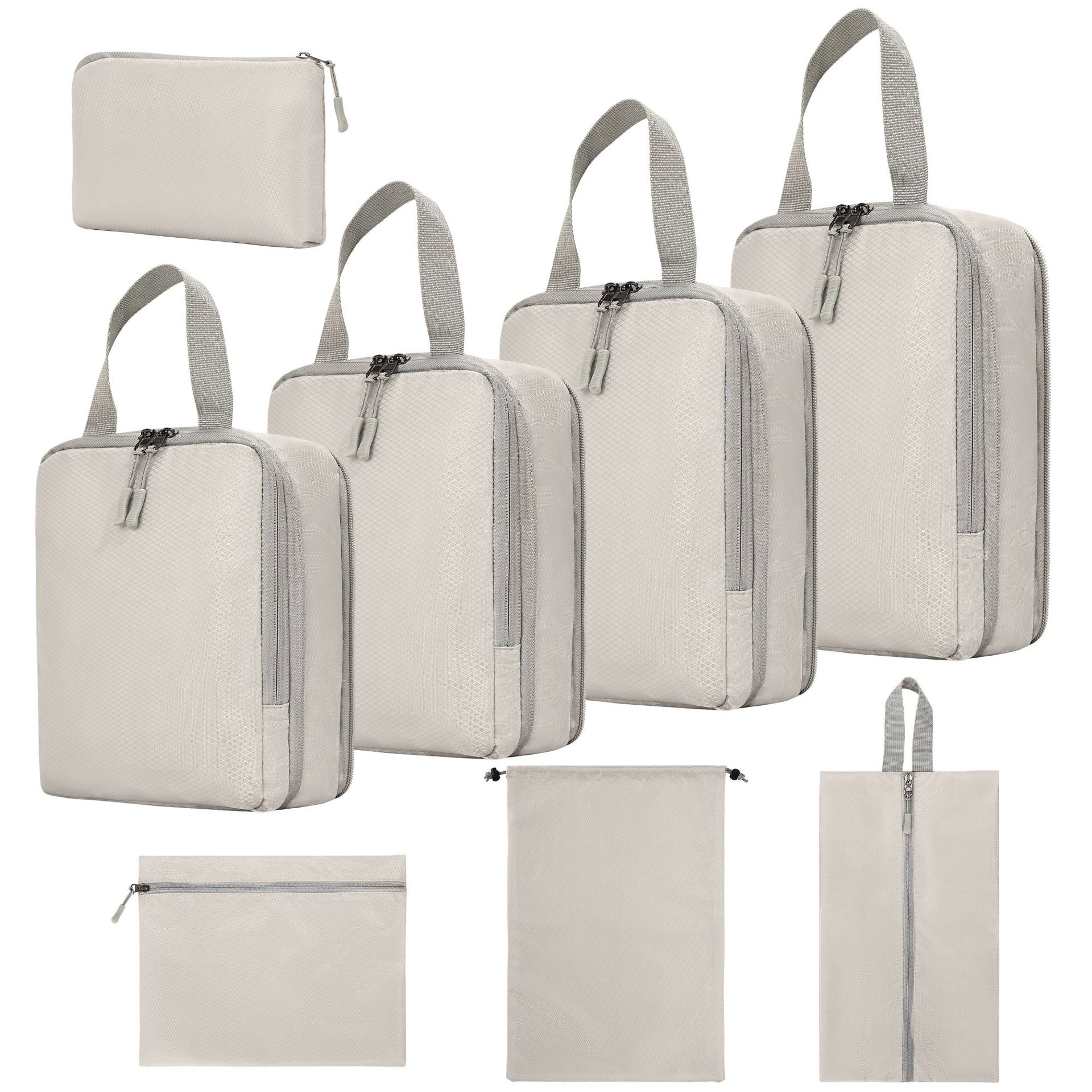 Bolsas de almacenamiento de viaje explosivas transfronterizas, expansión y compresión de ocho piezas, bolsas de almacenamiento de cosméticos de lavado, bolsas de equipaje de ropa