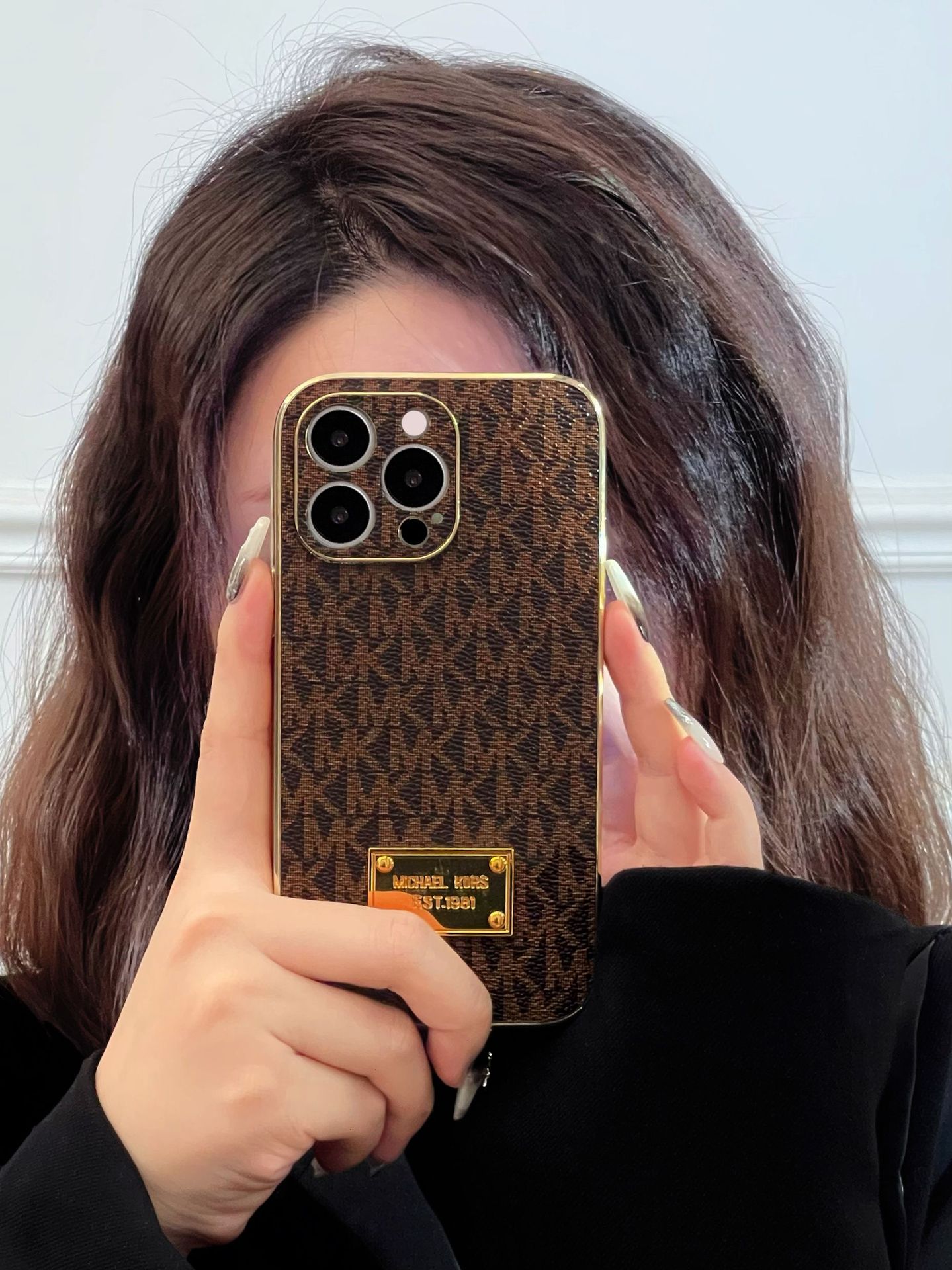 다크 브라운 NK '전기도금 쉘 스티커 하드웨어'