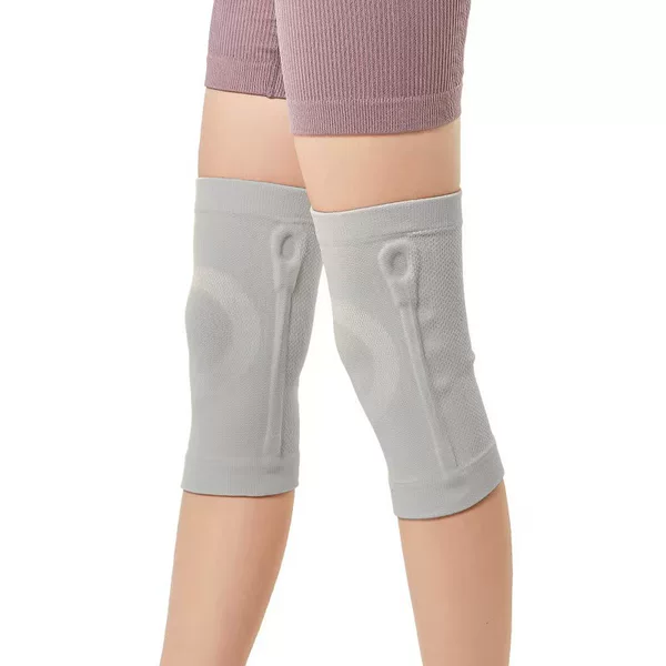 Nylon Ultra-Thin Spring-Supported Knee Pads for Air-Conditioned Rooms, Seamless Inner Wear, Knitted Thermal Protection Gear, Yoga and Running Leg Protection