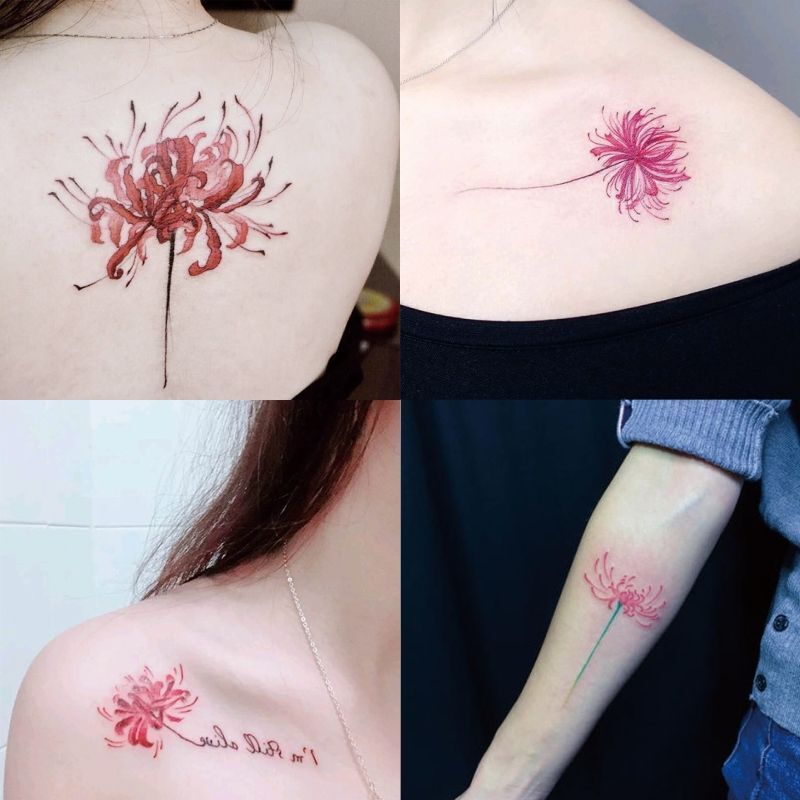 Bianhua Tattoo Waterproof Women's Lasting Collarbone Hell Girl Diablo Style Ins Style Not Permanent Collarbone Sexy