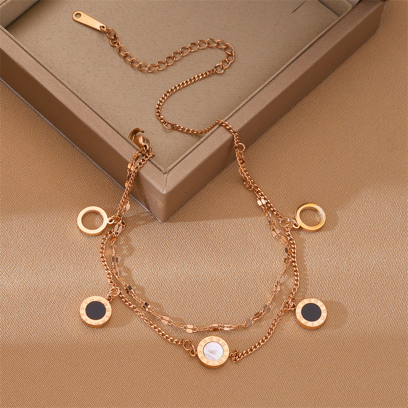 Corea del Sur Dongdaemun moda pulsera de acero de titanio nicho mujer diseño de acero inoxidable sensación de alta calidad joyas de pulsera transfronteriza universal