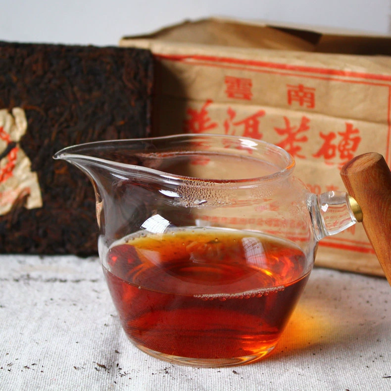 Yunnan Pu'er Tea Brick 1999 Bay Tea Industry 908 Blue Brick 93 raw materials Zhongcha Old Comrade genuine product