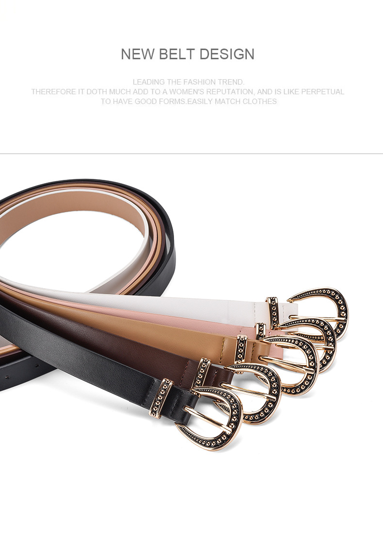 Women's Jeans Belt Personalized Alloy Buckle Versatile Style_voghion.com