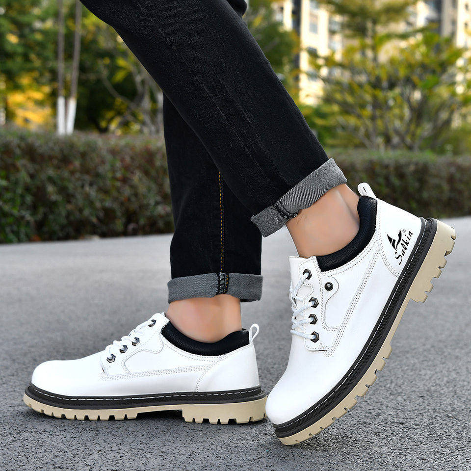 Giày bốt nam cổ lửng phong cách Anh Quốc, bốt Martin công sở gót 3-5 cm — 2466 màu kaki, 2466 màu trắng, 2466 màu xanh, 2466 màu xanh lá cây chi tiết 14