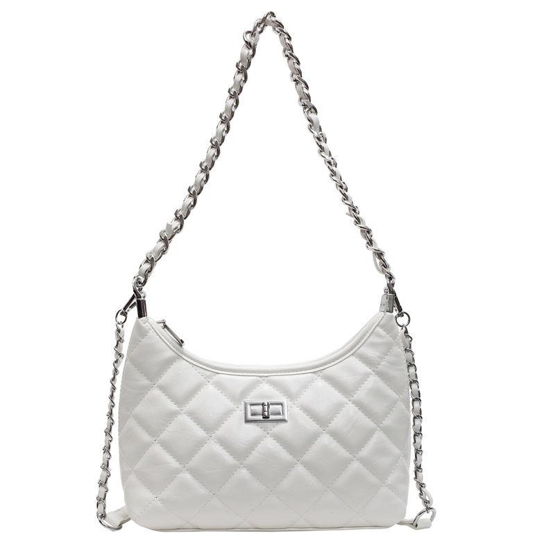 Bolso de axila de cadena de diamantes popular de este año para mujer 2025 nuevo bolso de hombro de estilo pequeño y fragante bolso de mensajero de estilo occidental de todo fósforo
