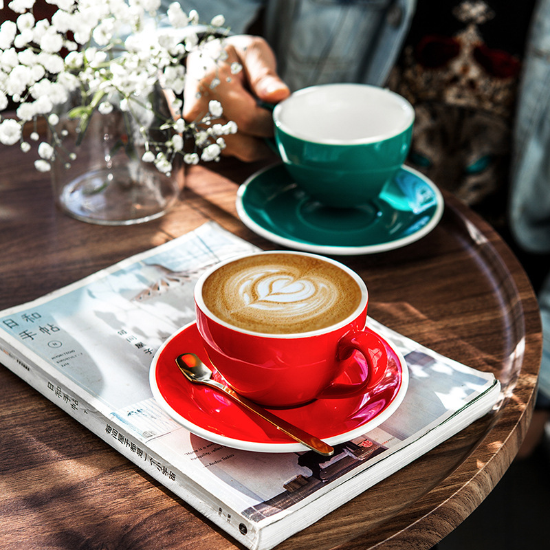 Ban Chen, the Barista, Recommends the Third-Generation Thickened Coffee Cup and Saucer Set, Latte Art Cup, Competition-Grade Professional 200ml Ban Chen, the Barista, Recommends the Third-Generation Thickened Coffee Cup and Saucer Set, Latte Art Cup, Competition-Grade Professional 200ml
