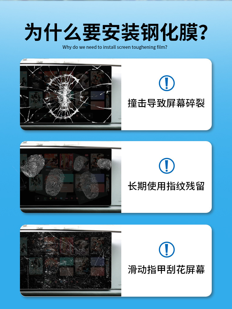 Suitable for Geely Geometry M6 E Integrated Screen Tempered Film Navigation Instrument Protection Film Car Interior Modification Film
