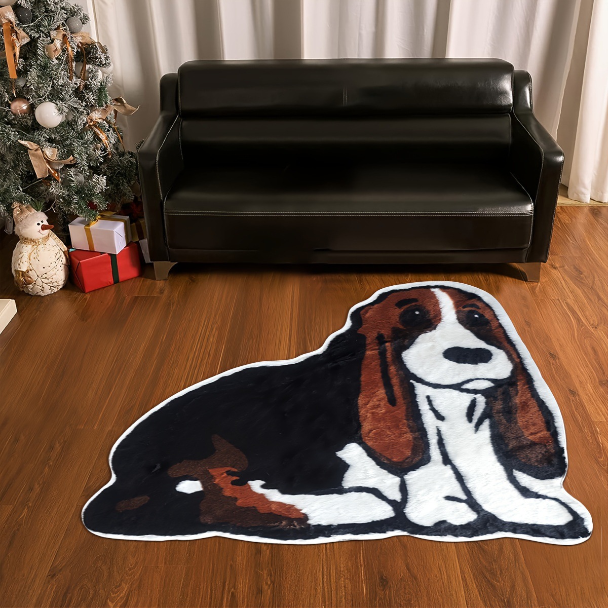 Cross-border Casual Style Animal Pattern Household Soft Non-slip Living Room Bedroom Carpet Floor Mat Beagle Dog