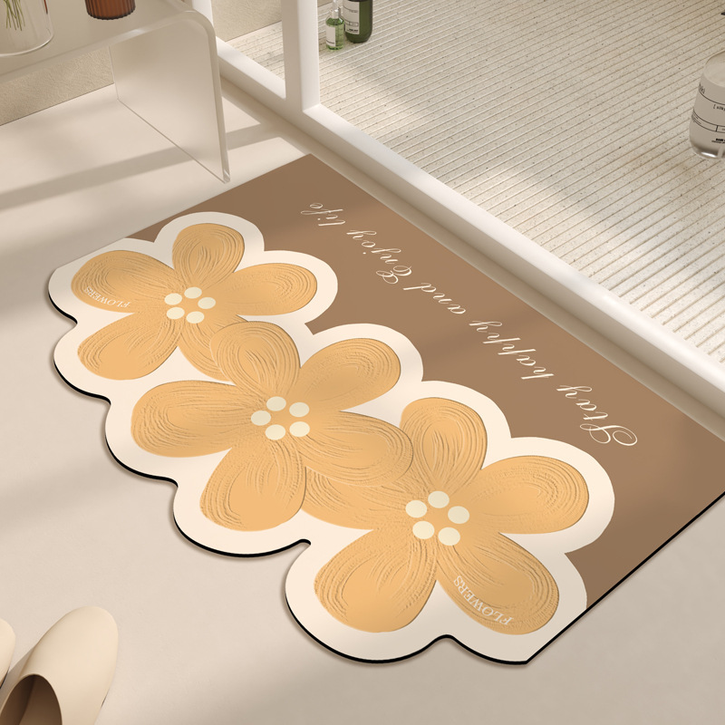 Fleur de soleil jaune brun / 5O * 8O [secondes de boue de diatomées absorbant l'eau]