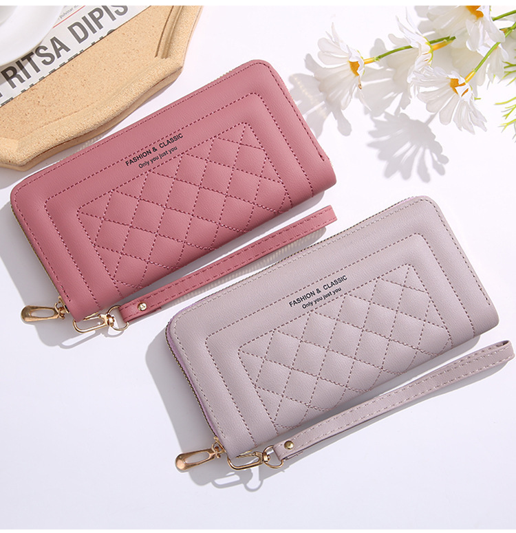 103g Weight pu Lining Material Side Zipper Closure Type Long Wallets Bags Type 1 Piece Quantity Holiday, Banquet, Selfie Occasion pu Material Contrast Binding Function Solid Color Pattern All Seasons Season Women's Gender Sweet Style Square Shape Women's Solid Color Pu Side Zipper Wallets 12