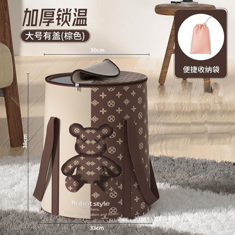 可折叠泡脚桶过小腿家用便携式泡脚袋药浴养生泡脚盆保温泡脚水桶|undefined