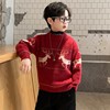 Boy sweater Socket 2020 new pattern children Christmas thickening gules mink Autumn and winter CUHK Base coat