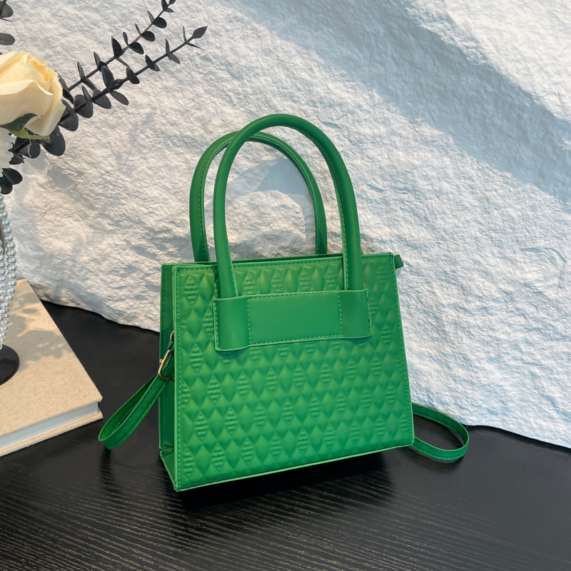 韩版时尚手提包包女2024秋季新款百搭压花单肩包气质通勤斜挎包