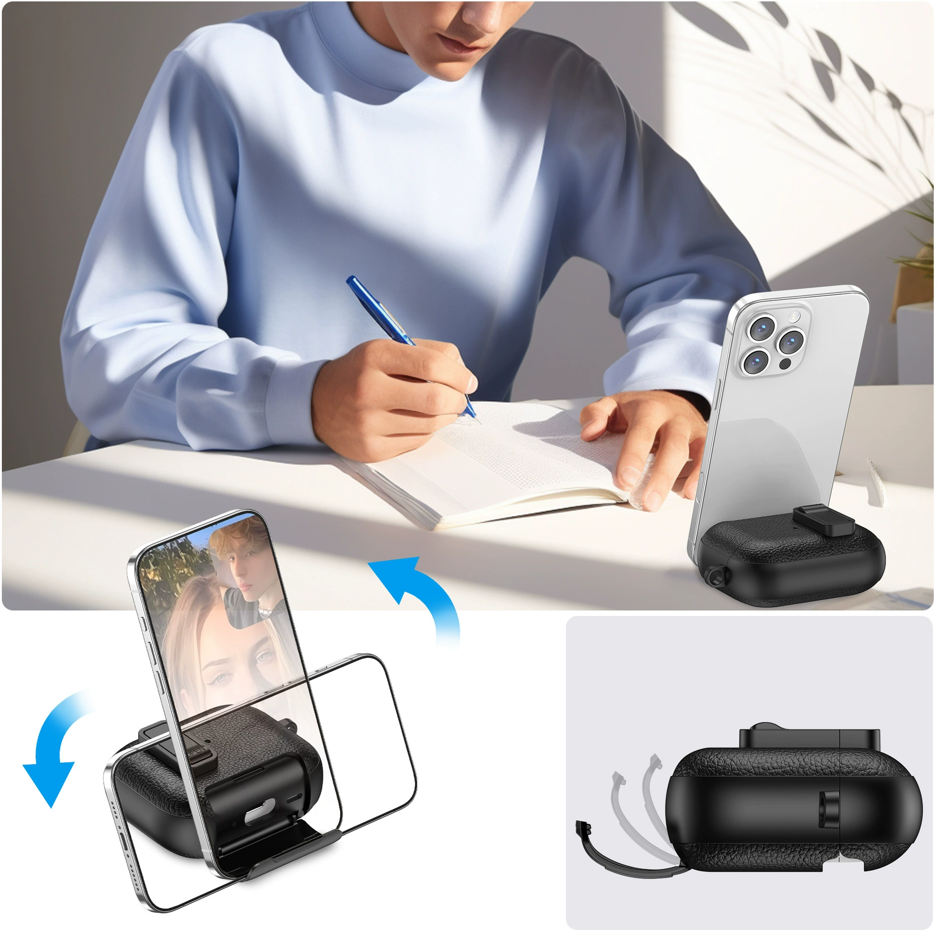 Подходит для наушников AirPods 4 раковина мобильного держателя замок Pro2 бизнес-мальчики наушники Pro3 простая кожаная отделка