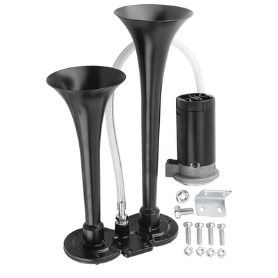Horn 150Db, Car horn/tweeter - double-tube-zinc-alloy-air-horn-12v-black-with-black-motor