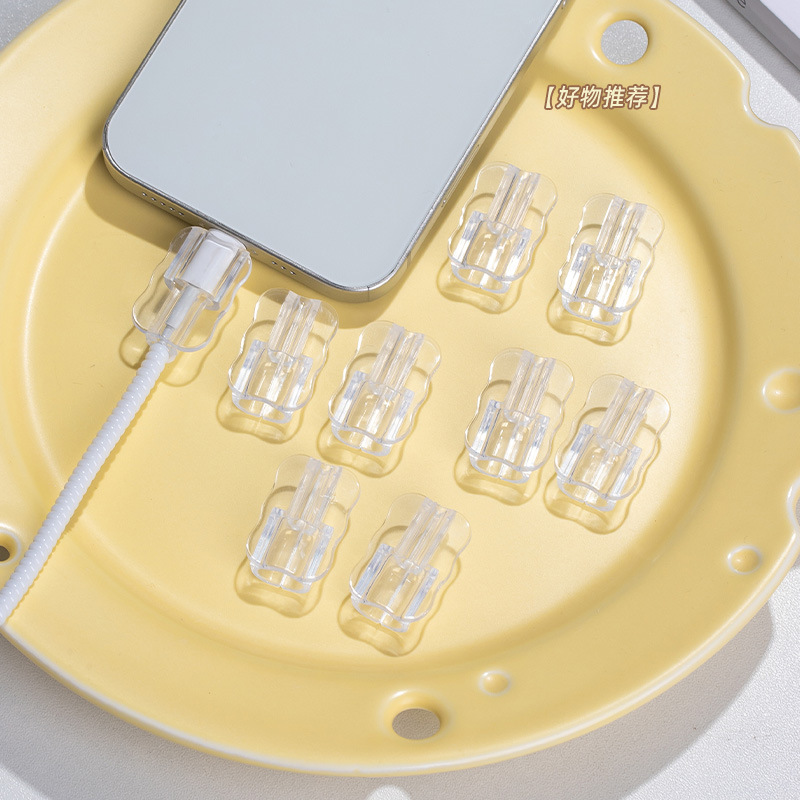 安卓波浪素材咬线器适用苹果数据线Lightning线头15双Type-c线夹