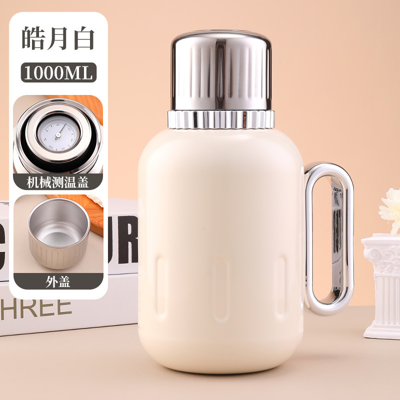 家用不锈钢保温壶大容量高档茶水分离机械显温便携新款焖茶壶水壶|undefined