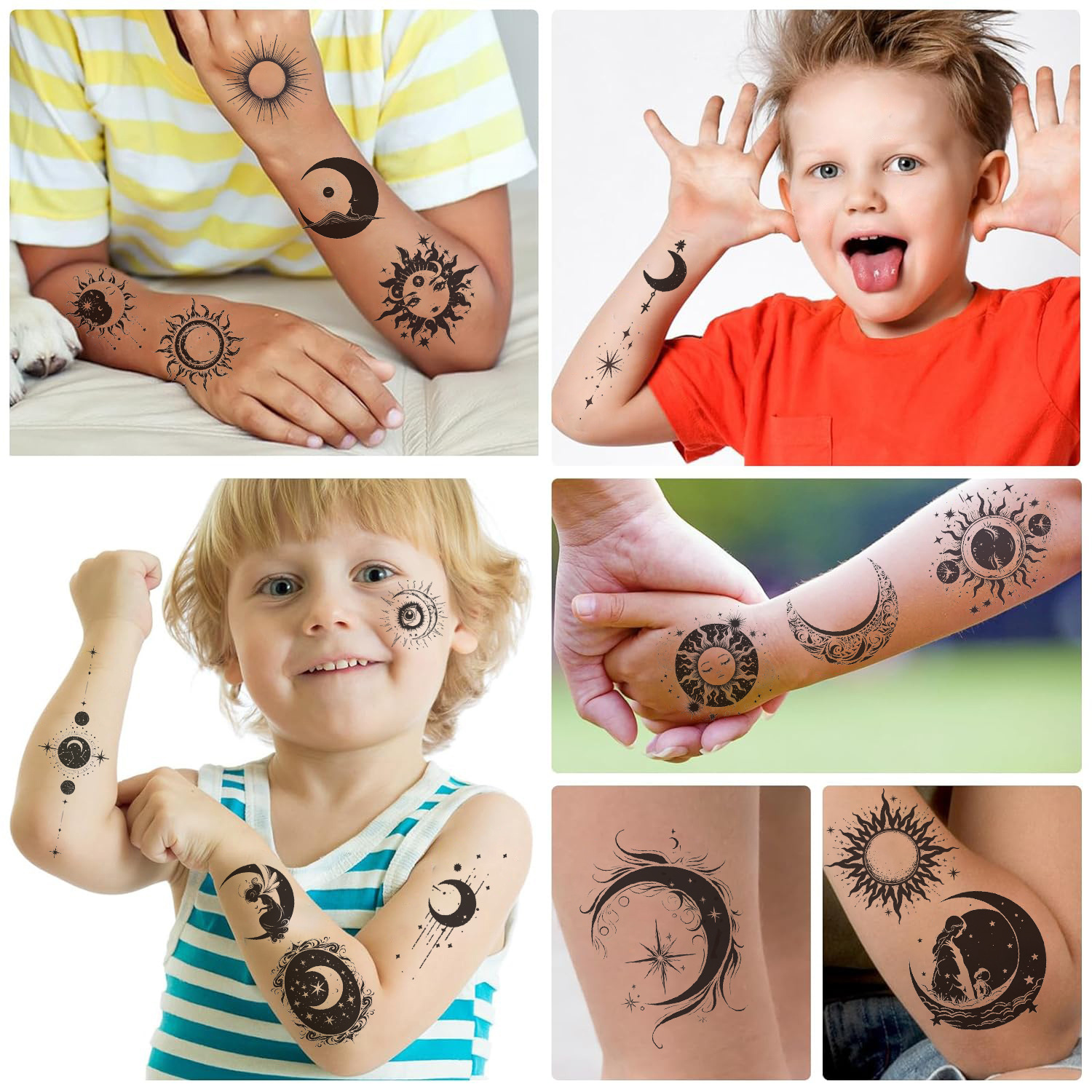 Sun Moon Transfer Decal Tattoos & Body Art 10 PCS/Package display picture 7