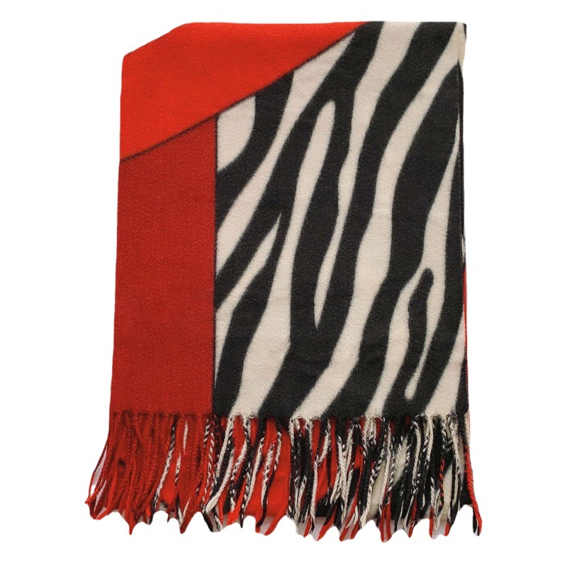 Comercio exterior caliente nueva moda cebra mantón europeo y americano estilo étnico cachemir-como bufanda engrosada bufanda caliente para las mujeres