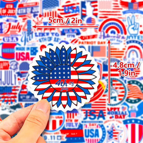 50 American Flag Independence Day Sticker, Amazon USA Flag Election Personality Doodle Sticker