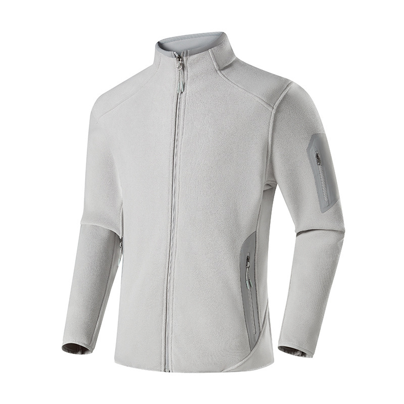 Fleece Jacket Similar to Big Brand Styles, New Autumn and Winter Model, Fleece-Lined Sports Cardigan, Thickened Jacket for Men and Women, Stand Collar, Customizable