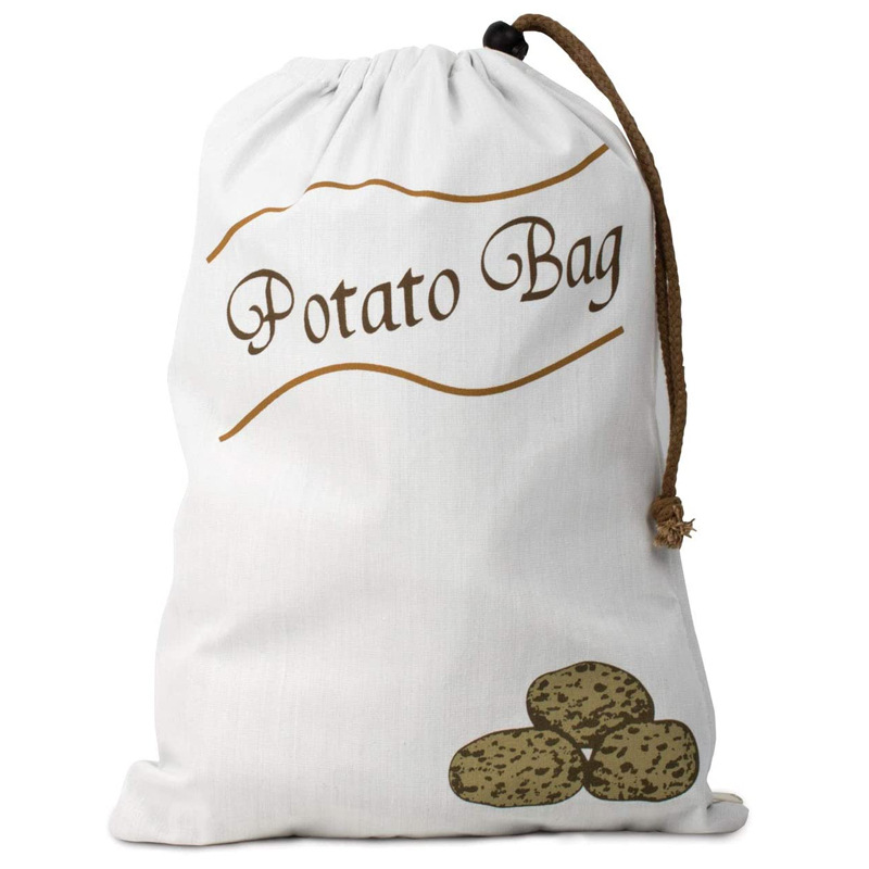 En stock bolsa de cordón de patata cebolla bolsa de almacenamiento fresco bolsa de almacenamiento colgante bolsa de almacenamiento de frutas y verduras bolsa de lona entrega de una pieza