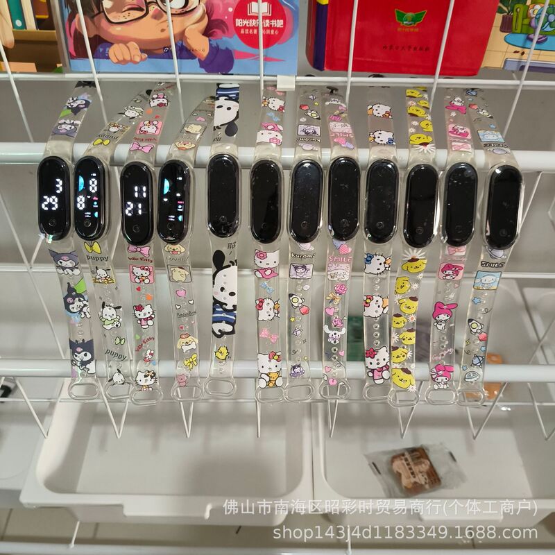New Transparent M9 Printed Pacha Dog Digital Watch for Primary School Students Cute Kidsren's Watch Cartoon Led Sports