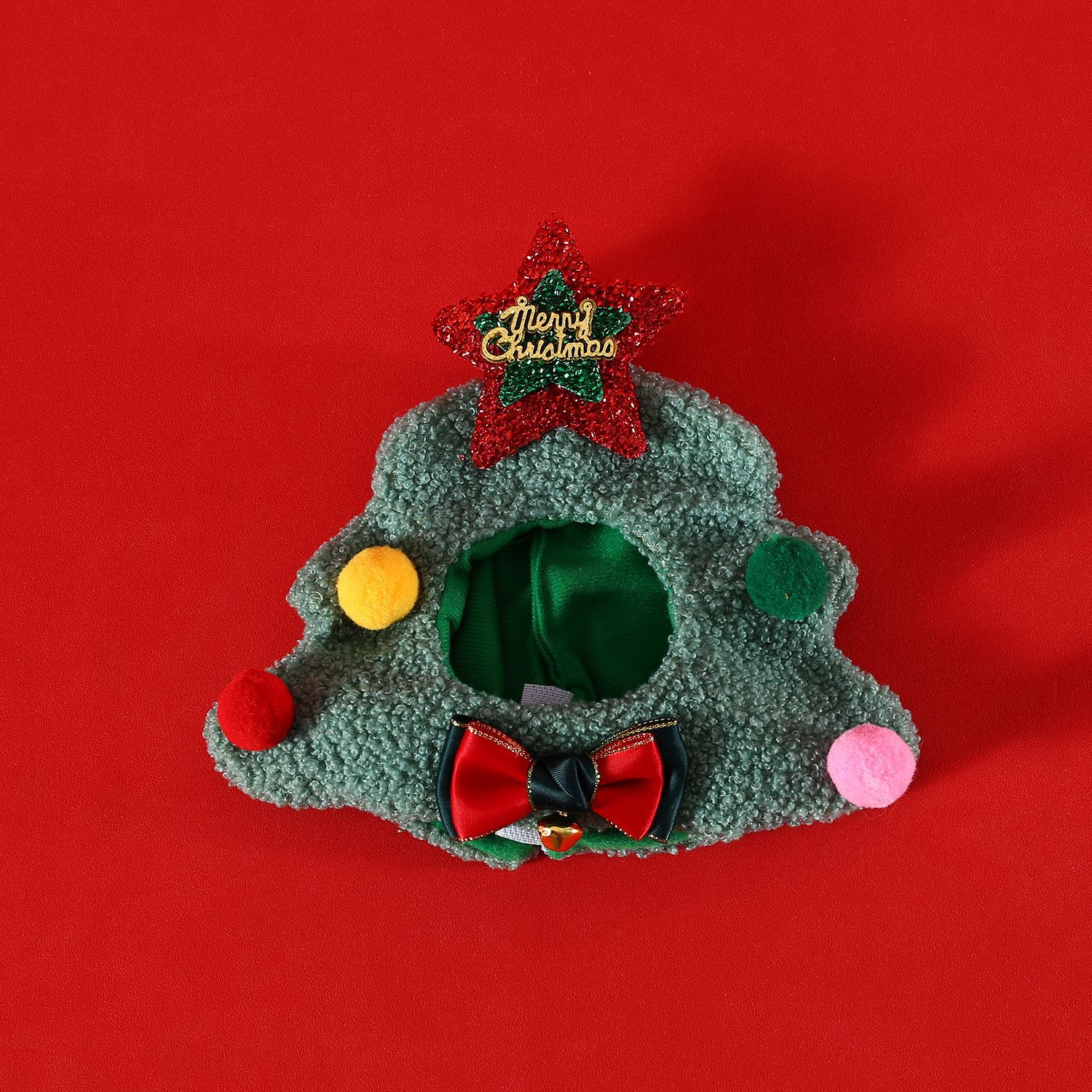 2024 nuevo estilo mascota sombrero de Navidad perro pequeño gato felpa dibujos animados muñeco de nieve árbol de Navidad campana lindo sombrero para la cabeza