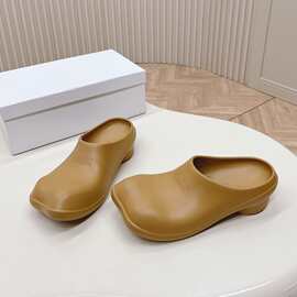 欧美风厚底包头米奇拖鞋女外穿凉鞋轻便防滑增高鞋一体成型