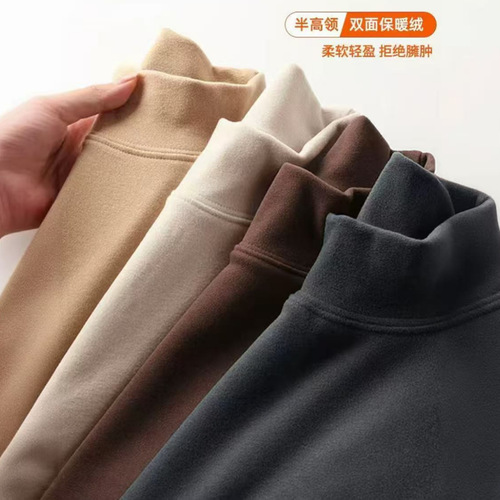 Fashion brand DEROO fleece base layer men's clothing, high-end quality long-sleeved T-shirt, new hot-selling men's double-faced fleece hoodie.