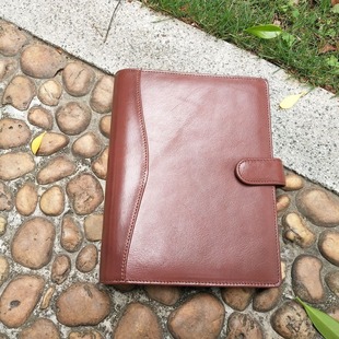 Manufacturers produce A5 leather loose-leaf notebook case loose-leaf 6-hole cowhide notepad first layer leather notebook case