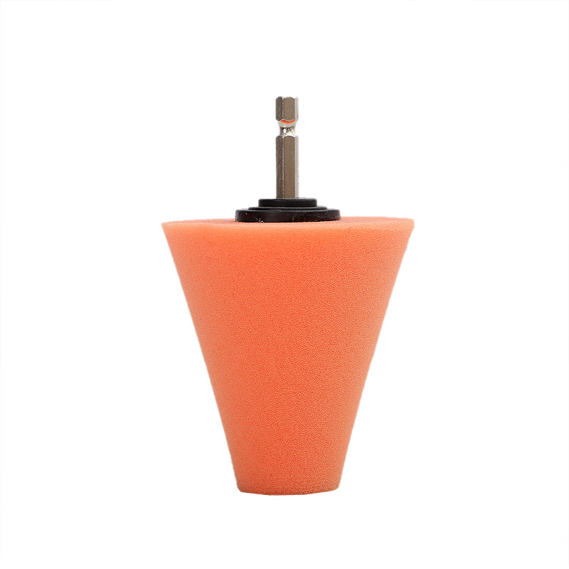 Venta al por mayor cubo de la rueda del coche pulido esponja disco cono pulido esponja rueda manija de la puerta interior pulido rueda para taladro eléctrico