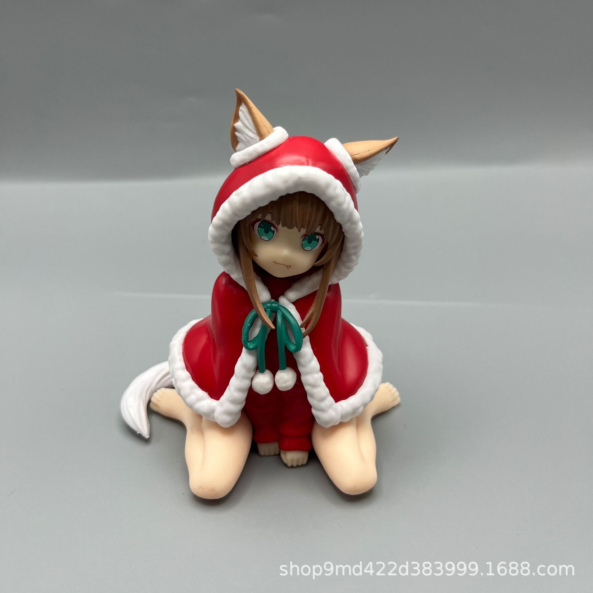 奇妙动漫坐姿猫娘可爱女孩圣诞猫桌面二次元动漫手办玩具摆件模型
