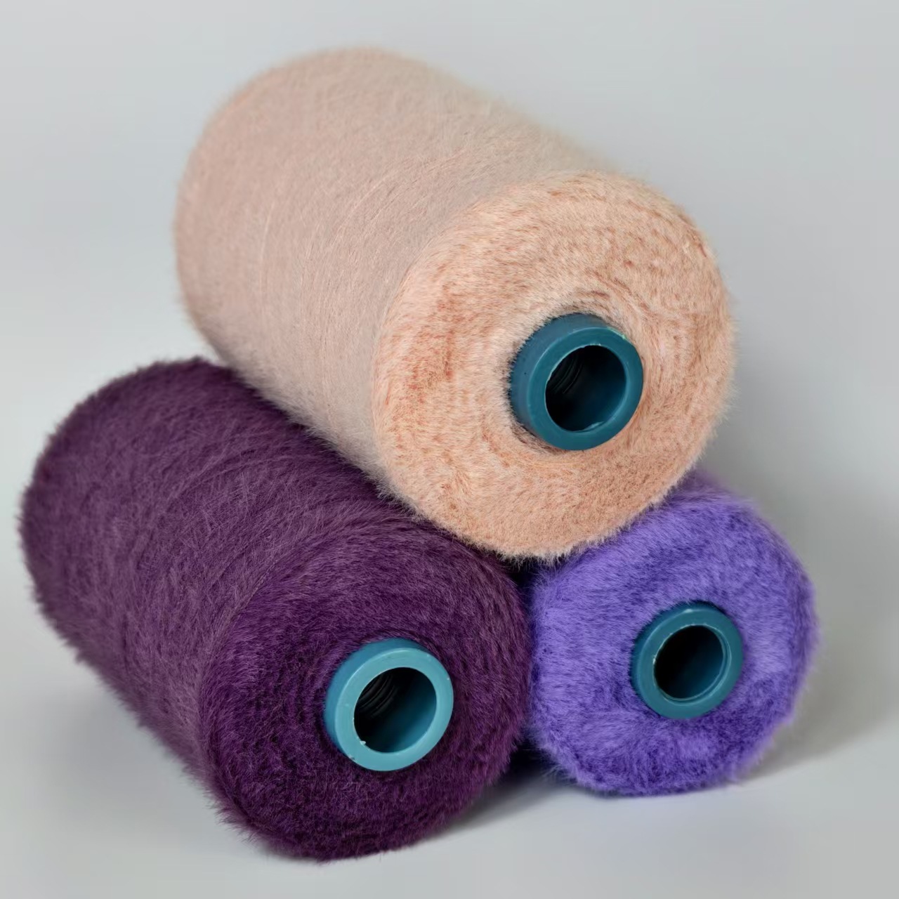 仿貂毛 不掉毛 1.3、2.0 cm羽毛纱再生GRS 锦纶/涤纶袜子毛衣纱