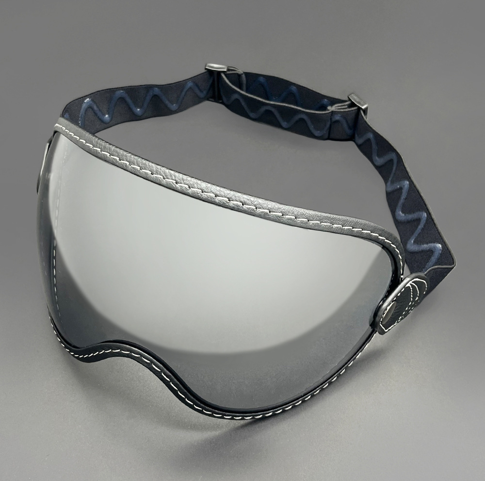 Retro Bubble Mirror Universal Helmet Lens Strap-On Off-Road Goggles Sun Protection Mirror Silicone Non-Slip Easy to Remove