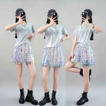 韩国女团啦啦操演出学生运动会开幕式服装团体拉拉队爵士舞表演服