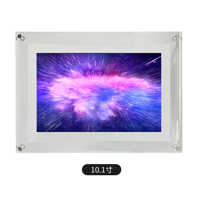 Transfronteriza marco de fotos digital acrílico transparente reproductor de vídeo regalo hogar escritorio decoración dinámica electrónica álbum